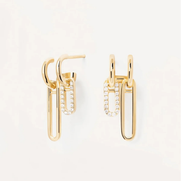 Dual Link Pavé Drop Earrings
