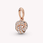 Sparkling Entwined Knot Dangle Charm