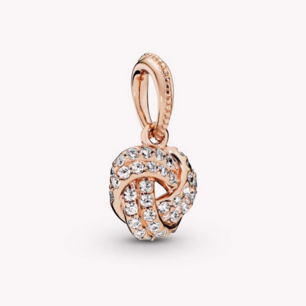 Sparkling Entwined Knot Dangle Charm