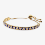 Cobalt Geometric Enamel Slider Bracelet